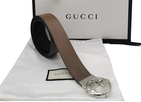 cintura gucci uomo marrone|Cintura in pelle in Marrone .